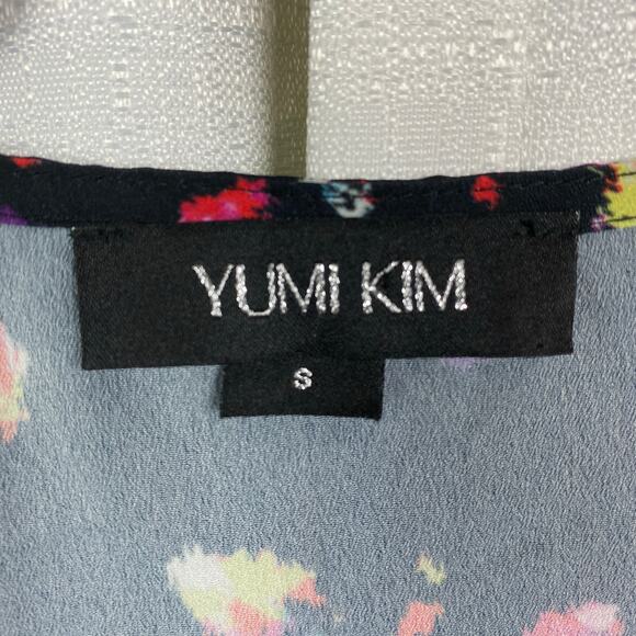 Yumi Kim Black Floral Wrap Mini Dress Sz.S - Picture 8 of 14